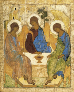 Троица. Андрей Рублев. XV в.