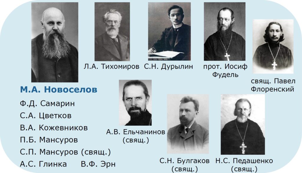 Некоторые наиболее известные члены Братства во имя святителей московских Петра, Алексия, Ионы и Филиппа. Для членов братства, принявших священный сан впоследствии, он указан в скобках.